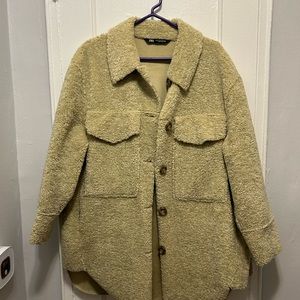 Faux teddy Shacket